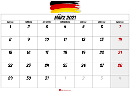 Vor zwei jahren waren wir zum ersten mal auf der suche nach einem. Kalender Marz 2021 Deutshland Kalender Kalender Vorlagen Vorlagen