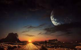 Moon Nature Space Landscape Artwork Planet Digital Art Space Art Wallpaper Cosmos Art Background Hd Wallpaper Planets Wallpaper