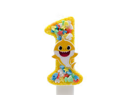 Our custom cake toppers can be used in your next gender reveal party or baby shower party. Yellow Baby Shark 1st First Birthday Candle Baby Boy Girl Number One Candle Cake Topper Baby Shark Birthday Party Decorations Buy Online In Bermuda At Bermuda Desertcart Com Productid 144430174