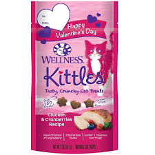 Grain free pet treats are becoming increasingly more popular. Buy Wellness Kittles Chicken Cranberries Valentine S Day Recipe Grain Free Crunchy Cat Treats 2 Oz Bag At Chewy Com Grain Free Cat Treats Natural Cat Treats