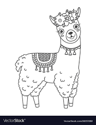 All information these cookies collect is aggregated and. Cute Outline Doodle Jumping Lama With Hand Drawn Elements Vector Illustration Coloring Pages Downlo Cute Coloring Pages Unicorn Coloring Pages Coloring Pages