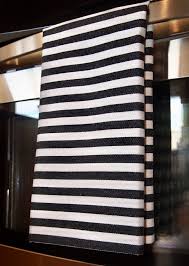Black And White Striped Hand Towels Classic Black And White Striped Kitchen Tea Towels Set Of 3 100 Cotton Black White Kitchen Decor White Kitchen Decor Home Buying
