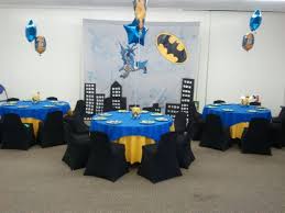 Batman Theme Boys Birhthday Party Table Setting Batman Theme Party Batman Party Decorations Batman Birthday