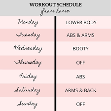 Workout Schedule To Stay On Track While Working Out From Home Workout Schedule Workout Sche Beginner Workout Schedule Workout Program Gym Best Workout Schedule