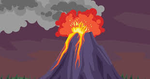 Volcano Eruption Drawing Volcano Drawing Volcano Cartoon Drawings