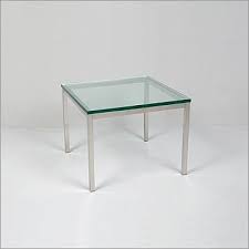 Florence Knoll Style Small Square Side Table Square Glass Side Table Square Side Table Modern Table Design