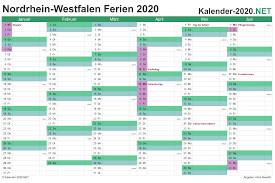 Hier haben wir für sie verschiedene kalender 2018 mit ferien zum ausdrucken vorbereitet: Ferien Nordrhein Westfalen 2020 Ferienkalender Ubersicht