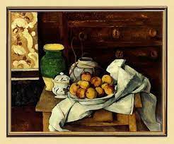 Paul cézanne und seine stillleben. Impressionismus Paul Cezanne Stillleben Mit Kommode Apfel Vase Auf Leinwand 71 Ebay
