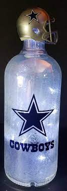 Dallas Cowboys Bottle Lamp Dallas Cowboys Lighted Bottle Etsy Bottle Lamp Bottle Lights Bottle