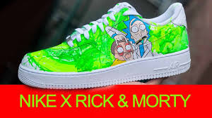 These are the sneakasso nike air force one 1 style custom shoes legalize weed. Rick Morty Custom Air Force Youtube