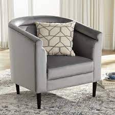 Jessica Gray Velvet Accent Chair 68t93 Lamps Plus Leather Accent Chair Accent Chairs Light Grey Accent Chair