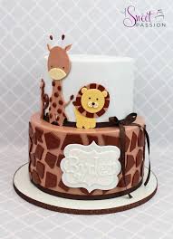 Zoo Animal Baby Shower Cake Sweet Passion Cakery