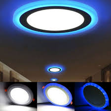 Recessed lighting is a popular style of home lighting characterized by lights set inside of a ceiling or wall. China Cool White Blue Led Round Recessed Ceiling Panel Light 18w 3 In 1 Coloured Flat Panel Light China Led Panel Lamp Led Light