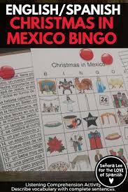 Spanish Christmas Activity Christmas In Mexico Las Posadas Bingo Bilingual Activities Spanish Teaching Resources Spanish Activities