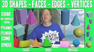 And vertex is a corner where edges meet and the plural of vertex is vertices. 3d Shapes Faces Edges Vertices Geometry For Kids Using 3d Models To Explain Lesson Youtube