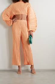 Check spelling or type a new query. Peach Mala Cropped Ruffled Plisse Satin Top Cult Gaia Net A Porter