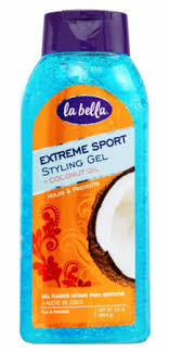 Avoid your roots or scalp area to avoid excess oil or grease. La Bella Extreme Sport Styling Gel Coconut Oil 22 Oz
