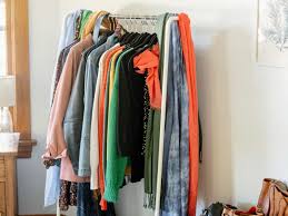 Siyu syc1002 closet clothes hanger scarf organizers with 4 hooks 360 degree rotating for belt scarf tie purse rack. How To Store Scarves The Home Edit Way With Instructions And Photos Apartment Therapy