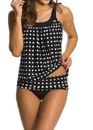 Women Two Piece Loose Fit Sporty Tankini Set Swimwear Top Short Polka Dot Tankini Swimwear Tankini Womens Tankini Swimwear