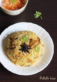 Potato Rice Potato Pulao Aloo Pulao Recipe Tasty Vegetarian Recipes Potato Rice Easy Rice Recipes