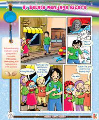 Komik Adab Selalu Menjaga Bicara Komik Anak Disiplin Anak Pendidikan