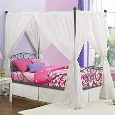 Sizing works for everyone use these beautiful bed canopy curtains on your twin, twin xl, full, queen, king, or california king canopy bed frame. Pin By Kelly Samuelson On Katie Twin Canopy Bed Metal Canopy Bed Girls Twin Bed