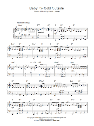 Baby It S Cold Outside Sheet Music Frank Loesser Piano Solo