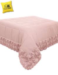 Trapunta Matrimoniale Imbottita Shabby Chic Con Bordo Di Rose Colore Rosa Cipria 260x260 Copriletto Rosa Shabby Chic Shabby