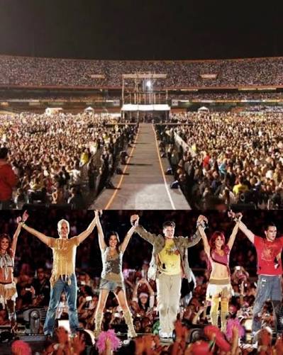 TBT - A uno de los conciertos con mayor asistencia de RBD. Fue en su gira  “Tour Brasil” el 8 de octubre del 2006 en el Estadio Maracaná en Rio de  Janeiro.