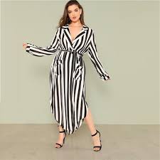 Black And White Striped Maxi Dress Plus Size Black And White Stripe V Neck Belted Plus Size Maxi Dress With Images Spring Maxi Dress Plus Size Maxi Dresses Plus Size Vintage Dresses