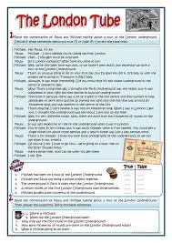 The London Tube English Lessons English Primary School London Tube