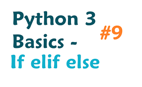 The block inside the elif will be executed when two conditions meet. The If Elif Else Statement In Python 3