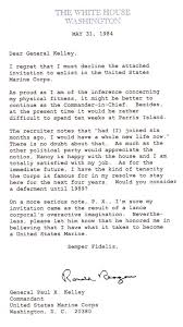 If possible * email us! Ronald Reagan Got A Marine Recruiting Letter While He Was President His Response Was Classic We Are The Mighty