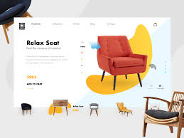Furniture Ecommerce Shop Product Card Web Layout Design Furniture Graphic Web Design Inspiration