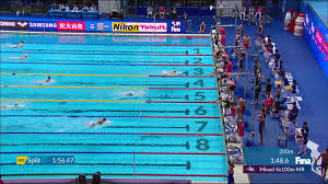 A track relay race in which individual members of a. 2019 World Swimming Championships Australia Wins Mixed 4 100m Relay Nbc Sports