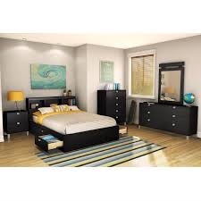Step one full/queen platform bed with drawers. Full Size Modern Platform Bed Frame With 4 Storage Drawers In Black Fastfurnishings Com