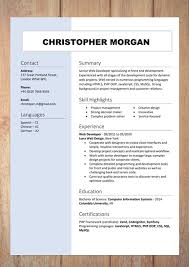 The curriculum vitae samples show examples of these information. Job Resume Format Word File Best Resume Examples