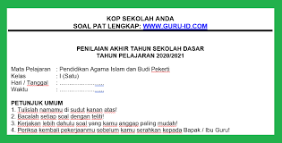 Kop soal ujian sekolah bahasa jawa sd. Soal Jawaban Pat Pai Kelas 1 Sd Semester 2 Tahun 2021 Info Pendidikan Terbaru