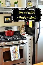 You choose the fridge and make the cabinets to fit. How To Build A Mock Cabinet In A Little Space Lemon Lane Cottage