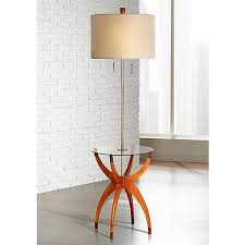 Vanguard Floor Lamp With Glass Tray Table 5d489 Lamps Plus Floor Lamp Mid Century Modern Floor Lamps Floor Lamp Table