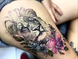 Tatuaz Lew Znaczenie Historia 50 Zdjec Thigh Tattoos Women Thigh Tattoo Designs Thigh Tattoo