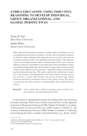 Modern tourism has become one of the strongest and most remarkable phenomena of the time. Pdf Ethics Education Using Inductive Reasoning To Develop Individual Group Organizational And Global Perspectives