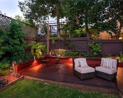 Small Garden Landscape Design Wooden Deck Dining Table Small Backyard Decks Small Backyard Landscaping Backyard