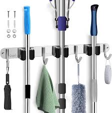 Maybe you would like to learn more about one of these? Buy Mop Broom Holder Stainless Steel Wall Mounted Garage Organizer Garden Tool Organizer Heavy Duty Holds Up To14kg Hooks Hanger Rack Storage Home Organization 3 Racks 4 Hooks Online In Turkey B08mzwcz6n