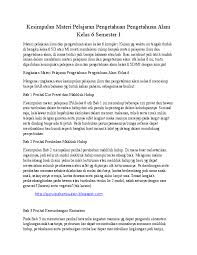Untuk itu, perlu kiranya diulas kembali pengetahuan semester. Doc Kesimpulan Materi Pelajaran Pengetahuan Pengetahuan Alam Kelas 6 Semester I Sifa Ku Academia Edu