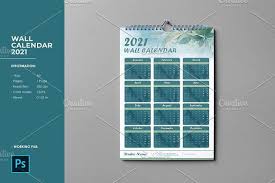 Wall Calendar Template 2021 V33 By Template Shop On Creativemarket In 2020 Wall Calendar Calendar Template Calendar