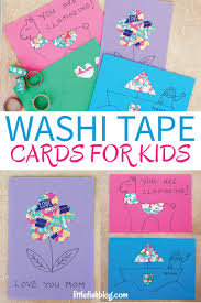 Leave the left lower corner 'open'. Washi Tape Cards For Kids To Make Little Fish