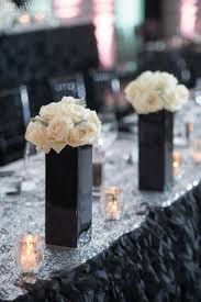 Black And White Centerpieces For Parties Black White Wedding Inspiration Elegantwedding Ca White Roses Wedding Black And White Wedding Theme White Wedding Flowers