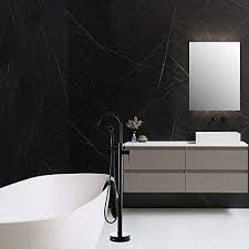 Pedestal sink basin in white with 4 in. Freestanding Bathtub Faucet Floor Mount Tub Filler With Handheld Shower Strong Brass Bathroom Tub Faucets Stylish Long Lasting Single Handle Free Standing Bath Faucet Black Buy Online At Best