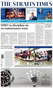 The sunday times is its sunday edition. Top Story Today Nov 7 Smrt To The Straits Times Facebook